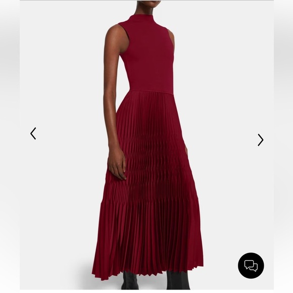 Theory Knit Combo Dress in Recycled Satin - Picture 12 of 14